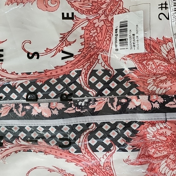 ELEGANT FLORAL GEO PRINT STAND COLLAR A LINE MINI DRESS - Picture 10 of 12